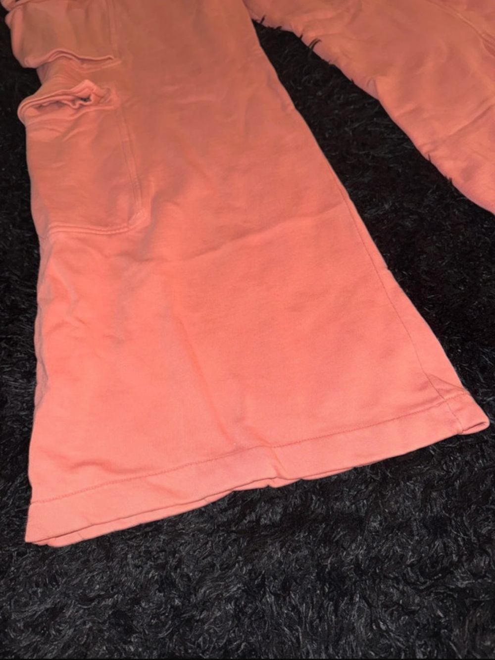 Men's Coral Cargo Pants with Drawstring Waist - Picture 5 of 7